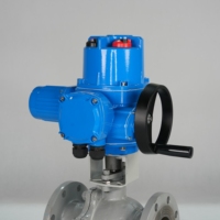 Válvula de bola flotante eléctrica con brida de flujo recto OEM para alta temperatura