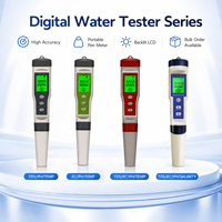 Stylo testeur d'eau 5 en 1 TDS EC PH Salinité Température pour l'eau potable, l'aquarium, l'hydroponie et la piscine