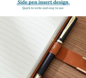Creative Note Books Custom Logo Hardcover Waterproof Spiral Binding Loose-Leaf A6 A5 <b>A4</b> Size PU Leather Journal Notebook - Product Image 3