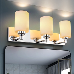 Lampe murale LED moderne au design nouveau, étanche IP44 pour intérieur, miroir de salle de bain, lumière murale en acier inoxydable E26 pour hôtel - Product Image 2