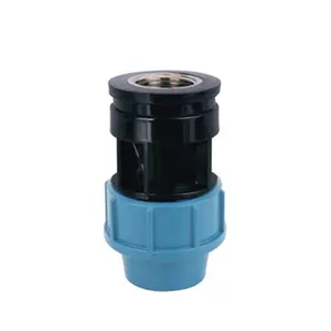 HDPE PP Compression Fittings wholesale Female coupling with brass for Irrigation supply Good quality Pipe coupling