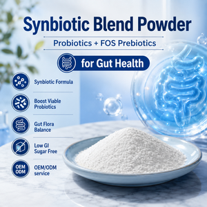 Factory Supply Synbiotics Blend <strong>Raw</strong> Material Powder <strong>Probiotics</strong> and Fructo-oligosaccharides Prebiotics Support OEM ODM Service - Product Image 1