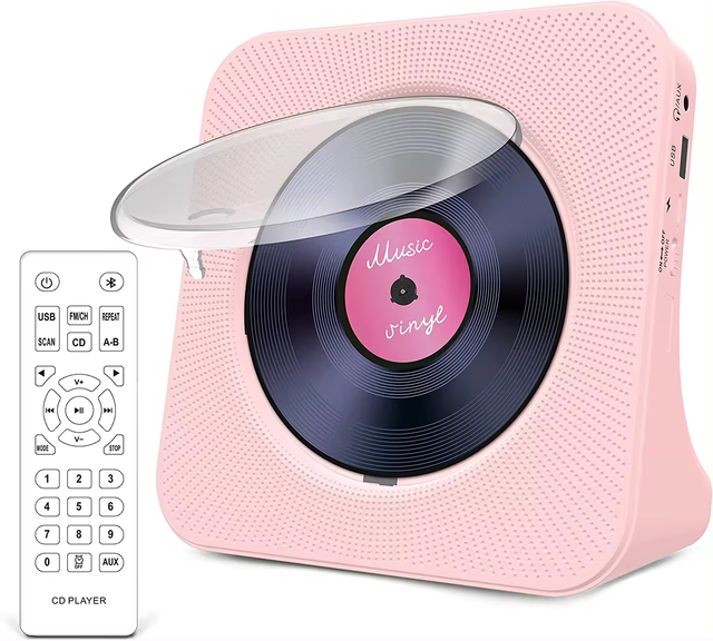 Portable CD Player Desktop CD Player for Home FM Radio Music CD Player Desk Type BTH With Display Home Audio Remote Control