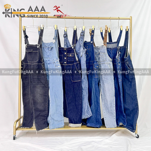 KungFu KingAAA <strong>Bulk</strong> Used Women's Denim Overalls &amp; Polyester/Cotton Summer Clothing From Mixed Second Hand Bales - Product Image 2