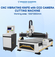 Routeur CNC 1300*2500mm avec caméra CCD, couteau vibrant et table à pompe à vide – Machine CNC 1325 idéale pour la fabrication de signalétique