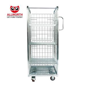 Quick <strong>Unloading</strong> 3-4 Sided Steel Material Large <strong>Loading</strong> Capacity <strong>Roll</strong> Container <strong>Trolley</strong> - Product Image 2