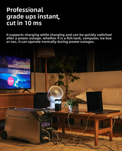 สถานีไฟฟ้าพกพา DELTA PRO 3 แบบซ้อนได้ 4000W เครื่องกำเนิดไฟฟ้าพลังงานแสงอาทิตย์แบบไฮบริด แบตเตอรี่ LiFePO4 สำหรับสำรองไฟฉุกเฉิน ใช้ในบ้าน นอกบ้าน และตั้งแคมป์ - Product Image 4