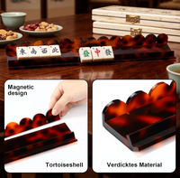 Mahjong américain de luxe personnalisable, pliable, portable et durable, 20 pouces, multicolore, en acrylique, avec supports et pousseurs magnétiques, pour la famille