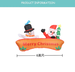 โมเดลเป่าลมซานตาคลอสและตุ๊กตาหิมะแบบกำหนดเองสำหรับตกแต่งคริสต์มาสกลางแจ้ง ลานบ้าน ห้างสรรพสินค้า สำหรับเทศกาลและงานแสดง - Product Image 3