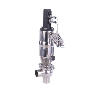 SS316L sterilisasi sanitasi Food Grade aseptik baja tahan karat lasan <span class=keywords><strong>LL</strong></span> pengalih kursi katup pembalik dengan aktuator pneumatik - Product Image 4