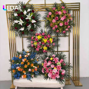 พวงดอกไม้ประดิษฐ์ทรงกลมคุณภาพสูงสำหรับงานศพและงานไว้อาลัย  รับผลิตตามสั่งจาก LEDA - Product Image 2