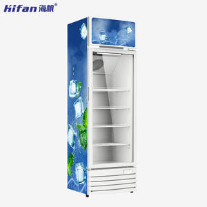 Réfrigérateur commercial à <span class=keywords><strong>porte</strong></span> vitrée pour boissons et congélateur vertical avec refroidissement par air - Équipement de réfrigération à <span class=keywords><strong>double</strong></span> zone - Product Image 3