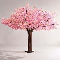 Grand arbre artificiel de cerisier personnalisable avec tronc en fibre de verre durable pour projets d'aménagement intérieur et espaces commerciaux