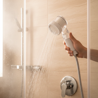 Douche à main PC portable avec filtre à cartouche PP pour massage spa et augmentation de la pression, idéale pour les voyages
