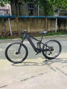 Vélo de montagne électrique <span class=keywords><strong>Shimano</strong></span> <span class=keywords><strong>SL</strong></span>-E-AM27107-8S carbone neige E vélo avec moteur 48v 350w puissance cadre en alliage d'amortissement hydraulique - Product Image 2