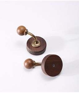 Có thể điều chỉnh hợp kim kẽm lỗ duy nhất tường móc Walnut Bath phần cứng thiết lập cho phòng tắm phòng khách sang trọng ngăn kéo bên ngoài ngoài trời - Product Image 6