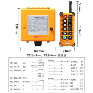 F23-A++ Industrial <b>Wireless</b> Remote Control 8-Way 24V RF 433MHz For Cranes And Hoists - Product Image 2