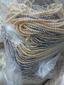 ไข่มุกบาร็อคทรงแบนขนาด 6.5-7.5 มม. สีธรรมชาติ สำหรับทำเครื่องประดับ สีขาว ชมพู ม่วง ขายส่ง - Product Image 5