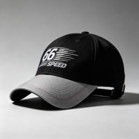 Gorra de Béisbol Bordada Personalizada de 6 Paneles con Diseño Retro de Auto de Carreras, Logotipo a Cuadros, Visera de Dos Colores, Ajustable, de Algodón, Deportiva, para Hombre
