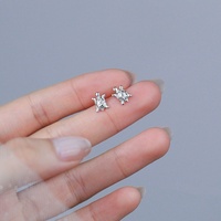 Boucles d'oreilles délicates en argent sterling 925 en forme de tortue, clous d'oreilles tortue de mer en argent 925