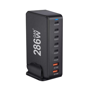<span class=keywords><strong>Chargeur</strong></span> de bureau USB-C 200W QC3.0 à charge rapide 2 ports avec technologie GaN pour ordinateur portable, sortie 5V/<span class=keywords><strong>3A</strong></span>, protection OTP - Product Image 2