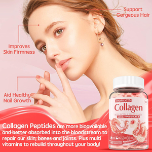 Gommes Multi Collagène (Types I II III V X) avec Vitamine Biotine pour Blanchir la Croissance des Cheveux et des Ongles - Product Image 2