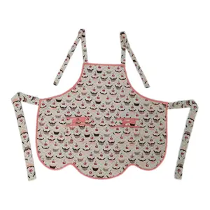 Individuelles Logo Barbecue Baumwolle Kochen Bib Vorhängen ärmellos Küche Chefkoch mit 2 Taschen individuelles Design Druck