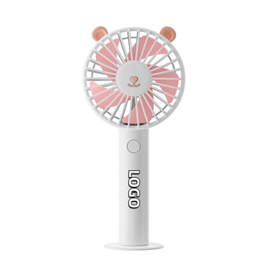 Ventilateur portable USB rechargeable avec base pour voiture, maison et extérieur - Petit ventilateur de bureau blanc pour femmes et filles - Product Image 2