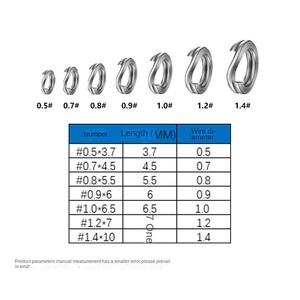Thép không gỉ xoay Snap móc luya Vòng Báo Chí phẳng kết nối vòng SF-072 đại dương bãi biển câu cá Phụ Kiện - Product Image 2