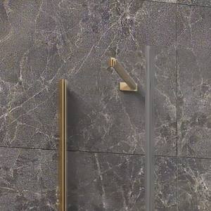 Kamalu KT5000G Cabina Doccia a Battente Oro Satinato 80x120mm Stile Moderno Acciaio Inox Spazzolato 6mm per Bagno Hotel Villa - Product Image 6