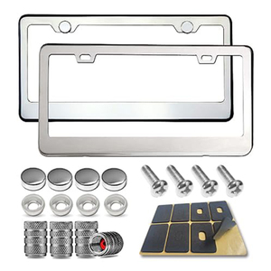 Vente en gros plastique ABS personnalisé galvanoplastie surface lisse sublimation cadre de plaque d'immatriculation vierge pour la taille standard américaine - Product Image 1