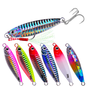 Leurre de pêche TOPIND Lead Jigging 7G-30G avec hameçon triple BKB Blood, œil 3D, 6 couleurs disponibles pour la pêche en rivière, lac et ruisseau - Product Image 1