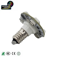 Usine Vente Fun Amusement LED Auto Pixel Cabochon Lampe 24V E10 IP65 Corps En Plastique pour Parcs À Thème et Éclairage De Nuit