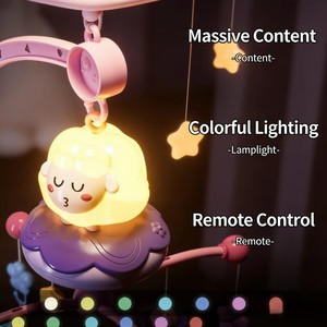 Campana musical para cuna de bebé, tipo colgante giratorio, juguete educativo y de confort para bebés - Product Image 3