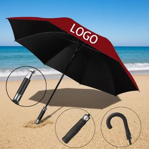 Parapluies de golf promotionnels personnalisés coupe-vent avec logo, colorés, en pongé, grands et droits, pour l'extérieur - Product Image 4