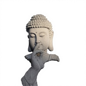 Statue de Bouddha en résine Feng Shui en gros, modèle « Le silence est d'or », figurine zen pour la méditation, décoration de jardin - Product Image 3