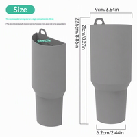 Silicone pour gobelet isotherme automatique moderne 2-en-1 de 40 oz avec doublure intérieure et paille – Accessoires