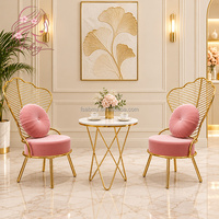 Fauteuil de manucure moderne en velours personnalisé, chaise de réception confortable en cuir souple pour salon de beauté, café, salon