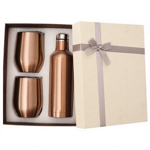 Juego de Vasos Modernos de Acero Inoxidable con Aislamiento al Vacío, con Caja de Regalo, Color Cobre, 17 oz, Diseño de Doble Pared, Logotipo Personalizado - Product Image 3