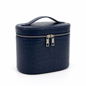 Bolsa de Maquillaje de Piel Sintética con Estampado de Cocodrilo <span class=keywords><strong>Azul</strong></span> <span class=keywords><strong>Marino</strong></span> de Primera Calidad, Neceser Organizador, Idea de Regalo de Navidad para Mujer - Product Image 2