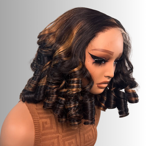 Parrucca in <span class=keywords><strong>Capelli</strong></span> Umani Brasiliani Ricci e Voluminosi, Colorata, con Rete 7x5, Senza Colla, per Donne - Product Image 2