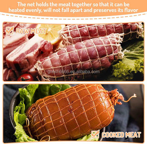 Filet à <span class=keywords><strong>jambon</strong></span> pour fumer 5 m 16 trous Filet à viande rôtie roulée Filet à rôtir <span class=keywords><strong>blanc</strong></span> Élastique Cuisson Fumer Stockage Suspendu Viande <span class=keywords><strong>Jambon</strong></span> Applicateur - Product Image 5