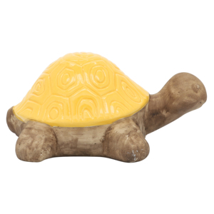 Ceramic Tortoise Sculptural Object <b>Yellow</b> Shell Brown Body Home Decor For Bathroom Office Living Room Shelf <b>Coffee</b> <b>Table</b> - Product Image 3