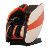 Fauteuils de massage à rouleaux 2D à double rail, fauteuil de massage Shiatsu avec airbag corps entier et gravité zéro pour centres commerciaux et gares ferroviaires