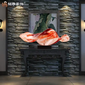 Europa Design moderno Art Clear Jade Indoor Outdoor Resina Esculturas Estátua Transparência Abstrato Grande Escultura - Product Image 2