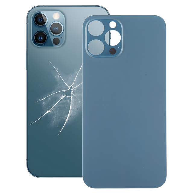 Mobile Phone Back Housing Battery Door Cover Glass Lens with Adhesive for iPhone 12 Pro Max Replacement