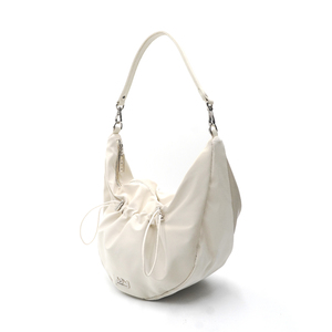 Generous Women's Storage Tote In Glossy Ivory With Detachable <b>Shoulder</b> <b>Straps</b> And A Handy Inner Lining Pocket - Product Image 5