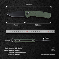 Couteau pliant de survie portable Hongrui 2026, nouveau style, en acier inoxydable 3Cr13 avec manche en plastique, pour camping et activités de plein air