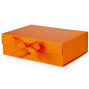 Packaging boxes for small business factory direct sales wholesale price orange folding gift box