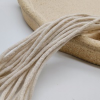Cordon en coton tressé beige à boucle unique pour étiquettes suspendues, réutilisable, pour étiquettes d'entretien en plastique et vêtements, idéal pour chaussures